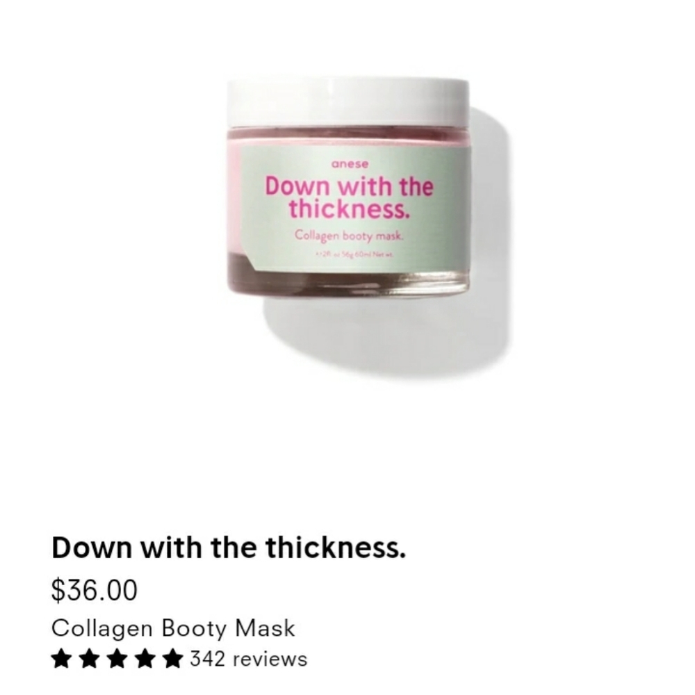 Anese Down with the Thickness booty mask